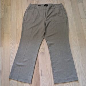 Talbots Heritage Trousers Womens 16WP Grey Textured Straight Leg Dress Pants